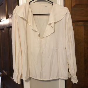 Vintage Flowy Sleeve Ruffle Top